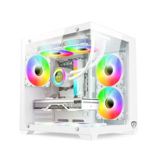 PC Power ICEBOX X2 WH mATX Mid Tower Gaming Casing